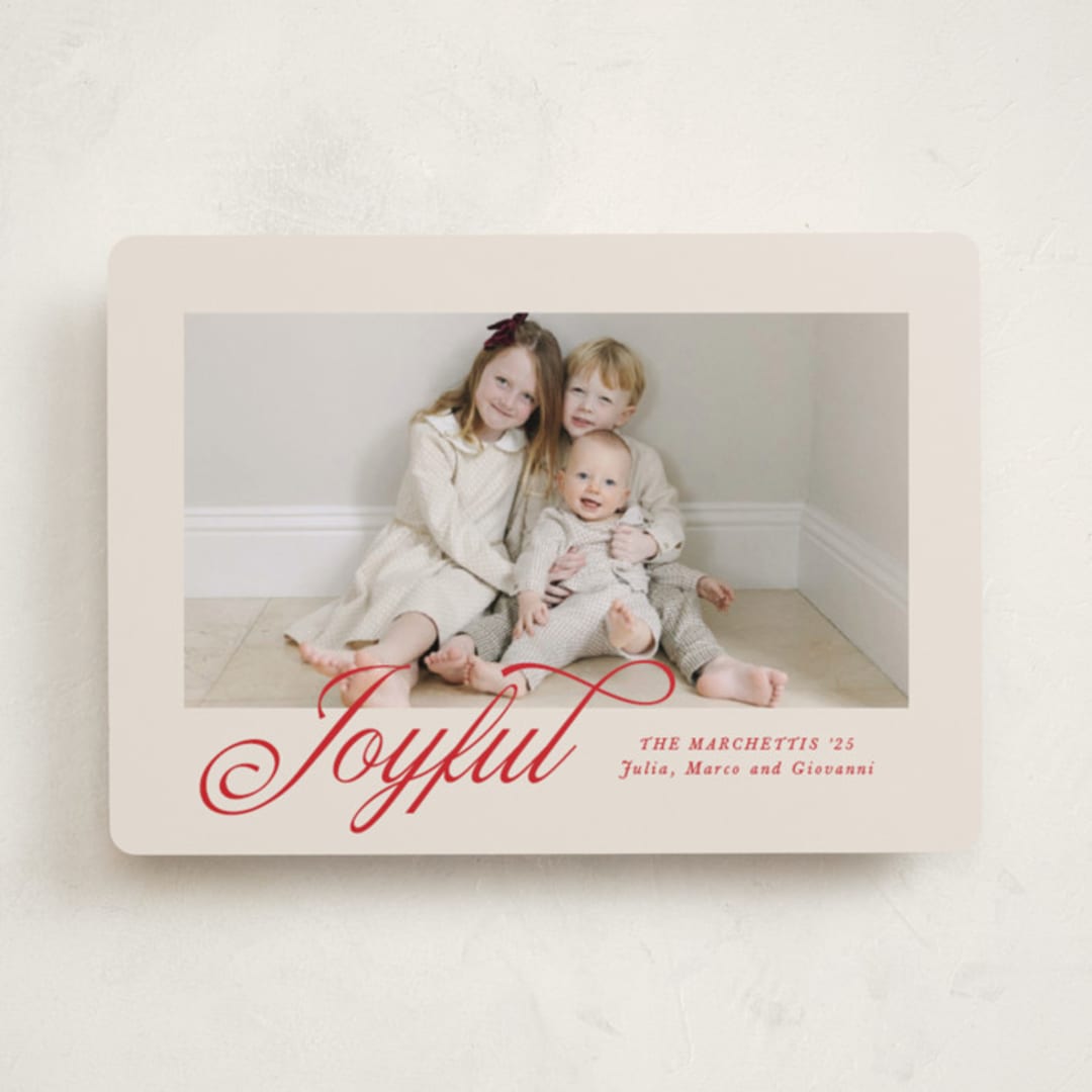 "Mina" - Holiday Cards in Berry by Pati Cascino - Front