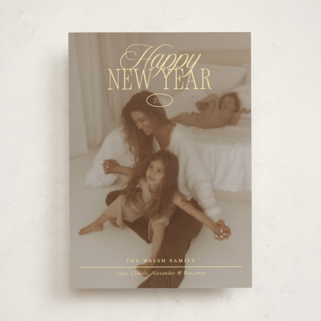 "Chromagical" - Holiday Cards in Butter Yellow by Erika Firm - Front