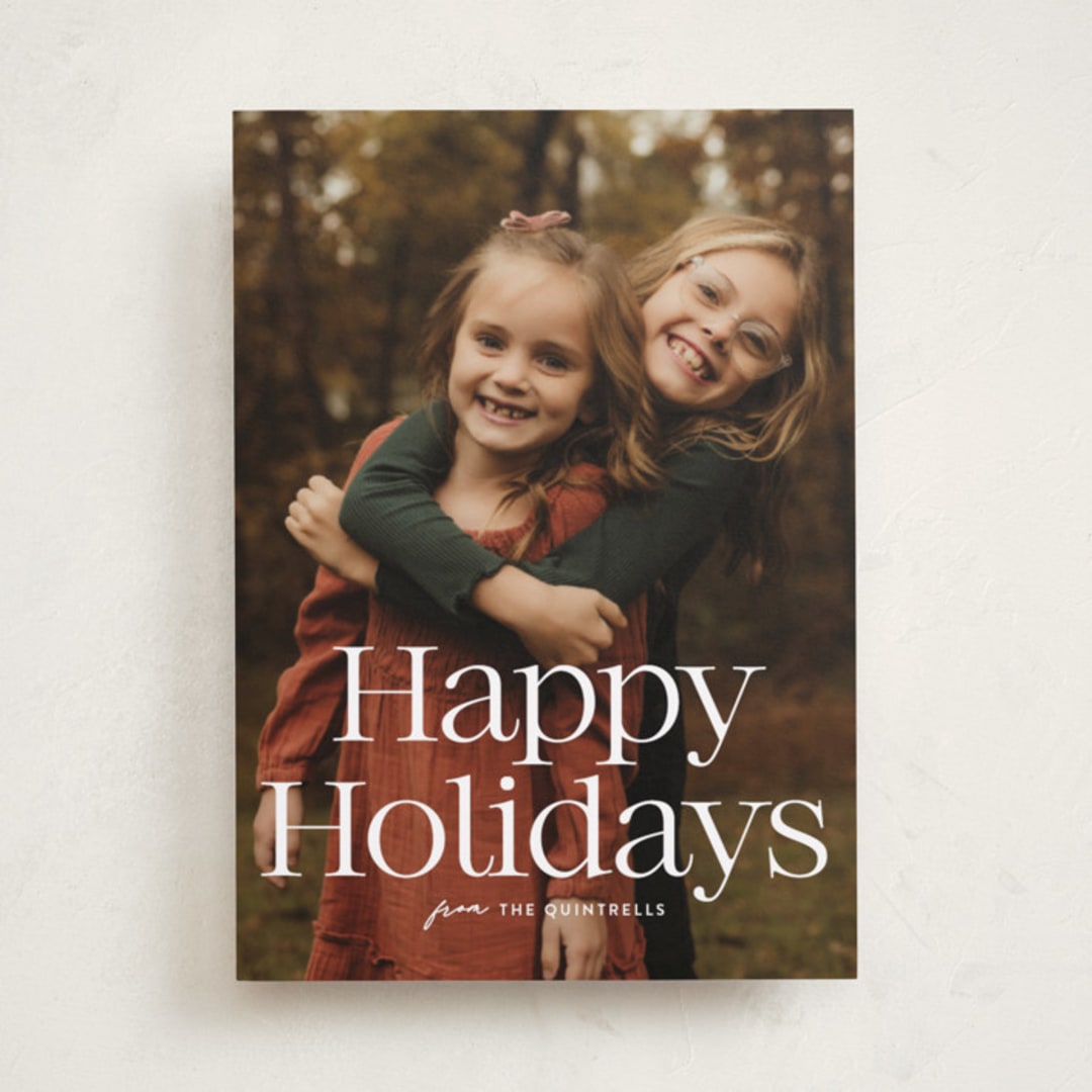 "Big Holiday serif" - Holiday Cards in Snow by Jackie Crawford - Front