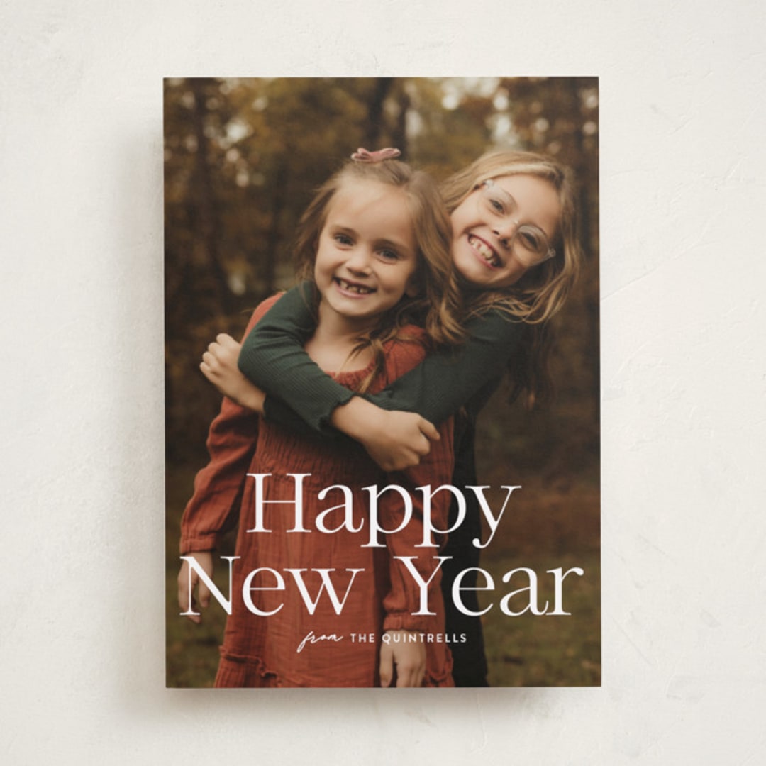 "Big Holiday serif" - Holiday Cards in Snow by Jackie Crawford - Front