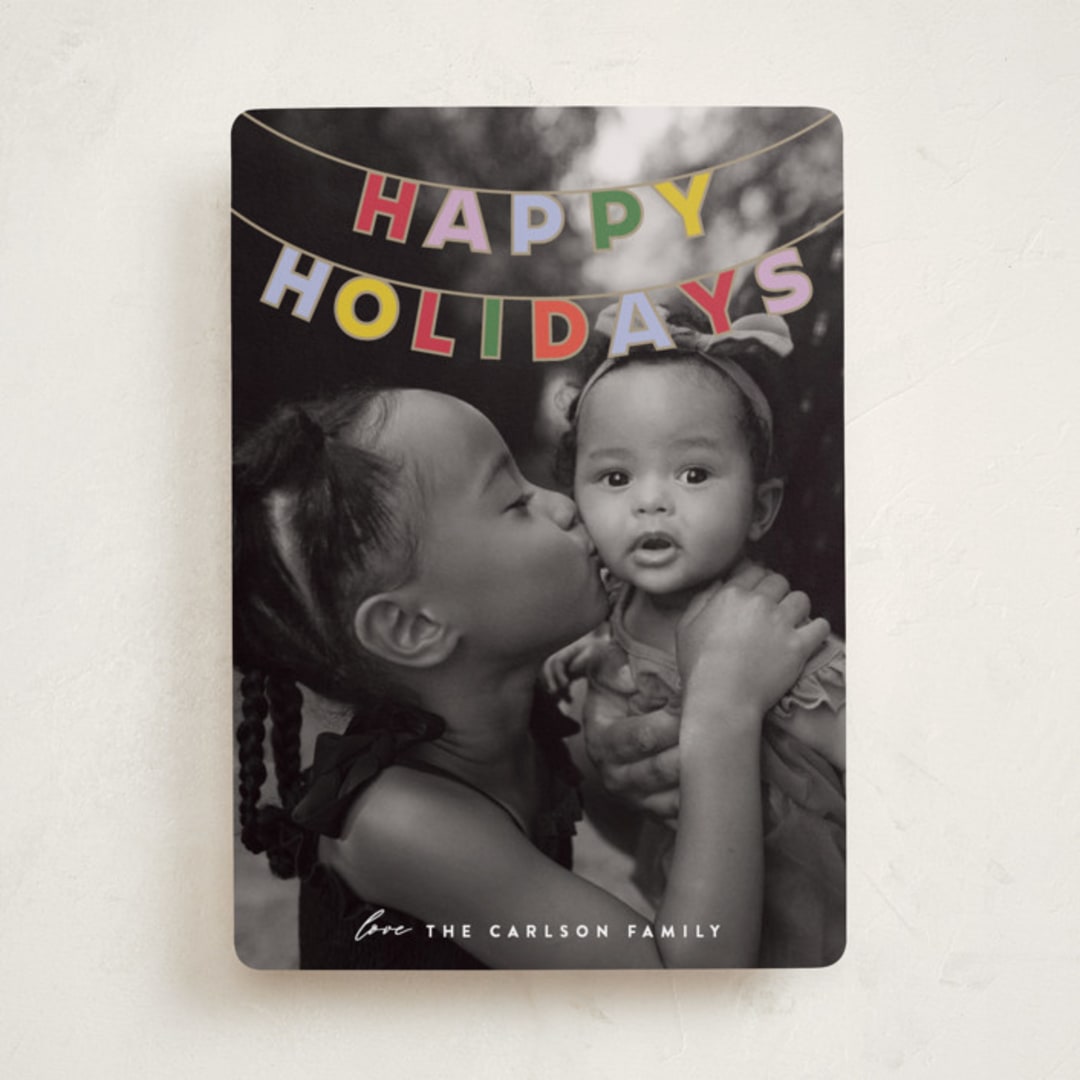 "Candy Garland" - Holiday Cards in Gumdrops by Maria Alou - Front