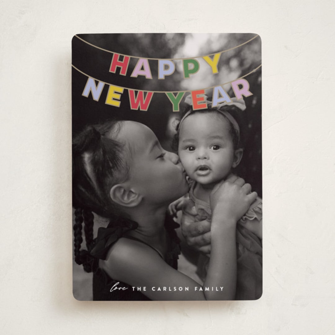 "Candy Garland" - Holiday Cards in Gumdrops by Maria Alou - Front