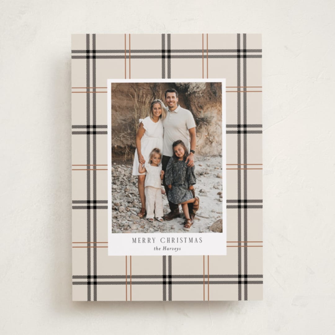 "Window Pane" - Holiday Cards in Vanilla by Cindy Reynolds - Front