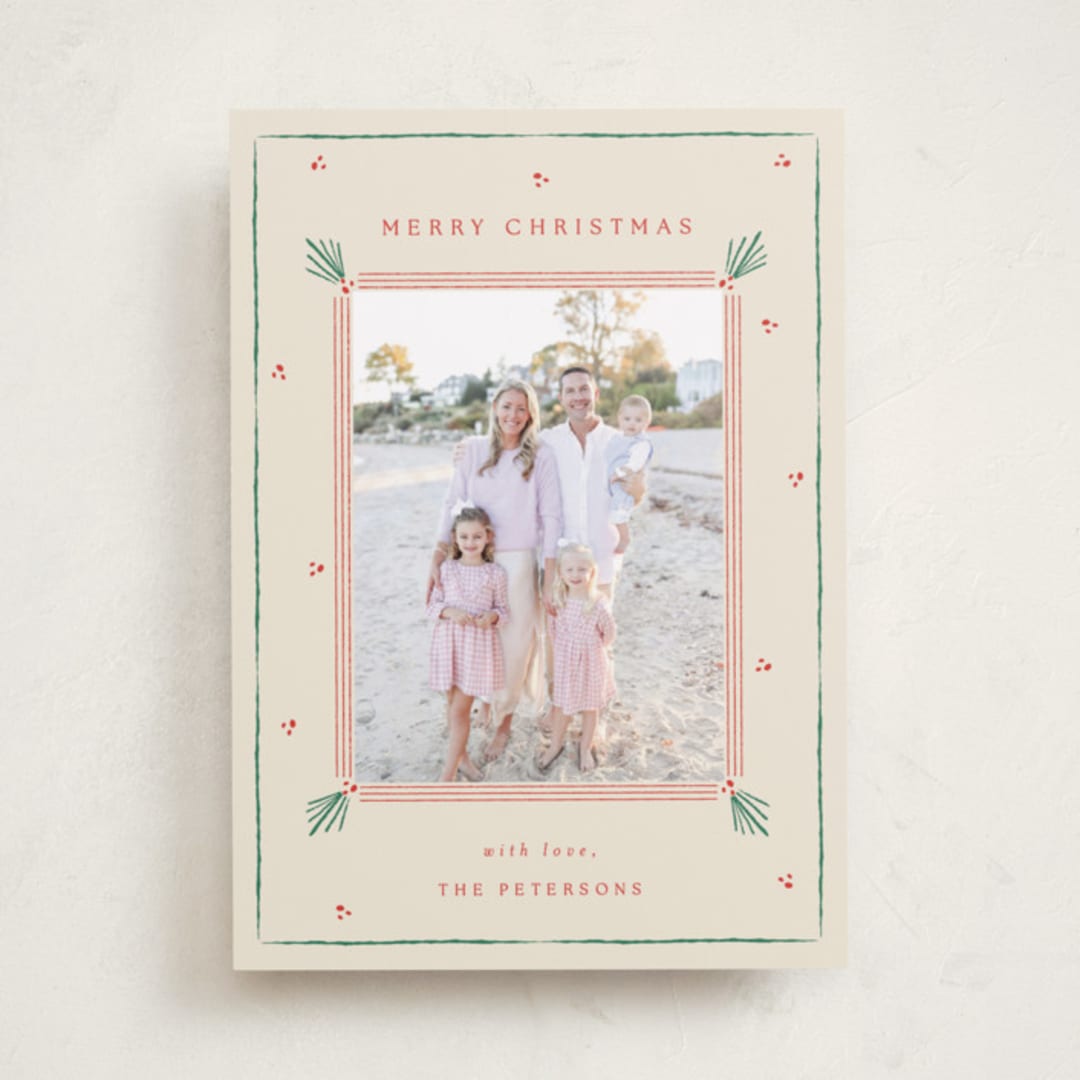 "Holly Tidings" - Holiday Cards in Holly by Sarah Rosenthal - Front
