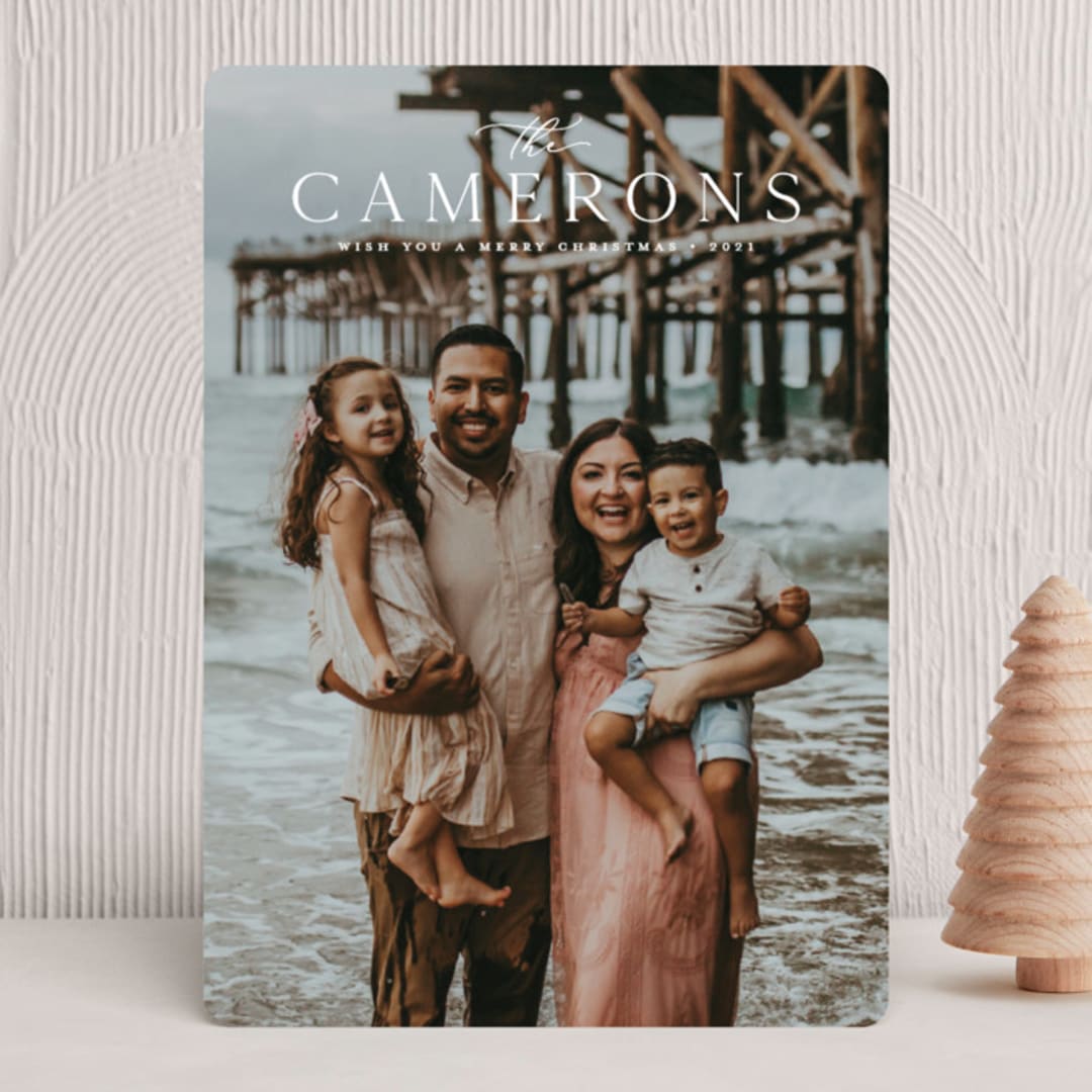 "CHIC MINIMAL" - Holiday Cards in Glacier by Melanie Kosuge - Front