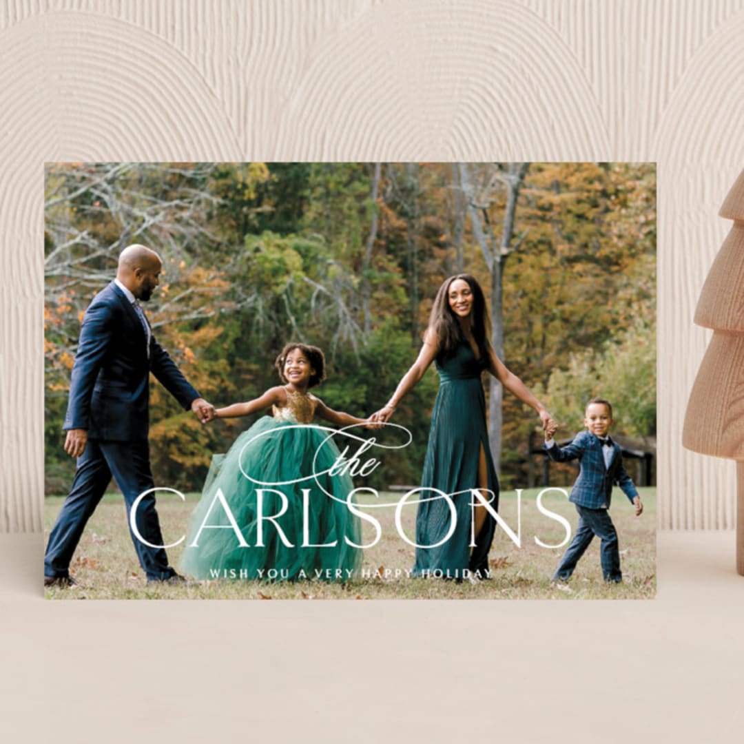 "our name" - Holiday Cards in Snowfall by Leah Ragain - Front