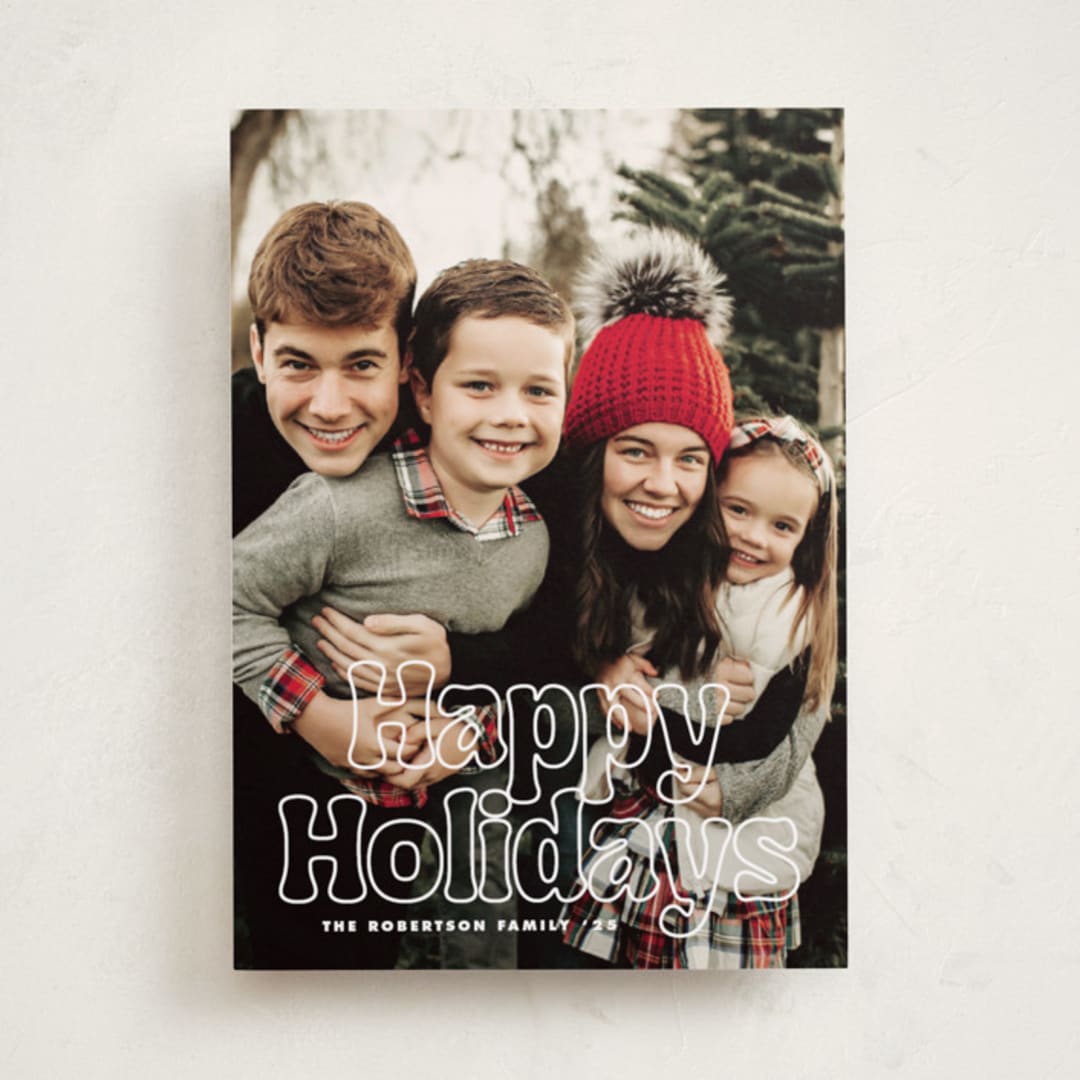 "Outline" - Holiday Cards in Starlight by Jessie Steury - Front