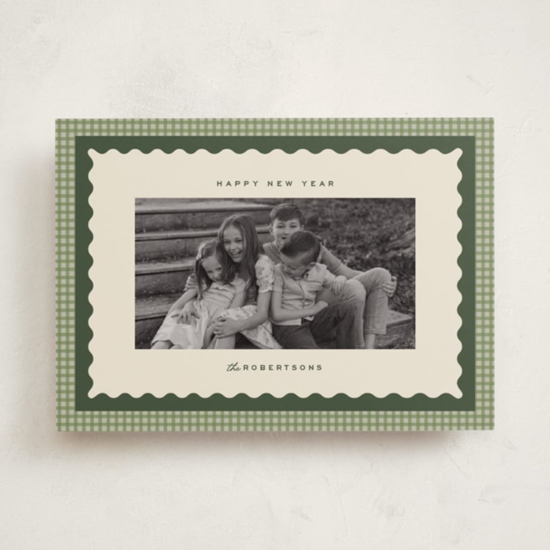 "gingham layers" - Holiday Cards in Garland by Ellen Schlegelmilch - Front
