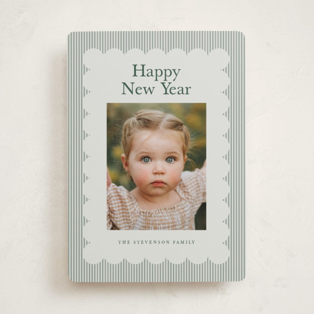 "Charm" - Holiday Cards in Evergreen by Nicoletta Savod - Front