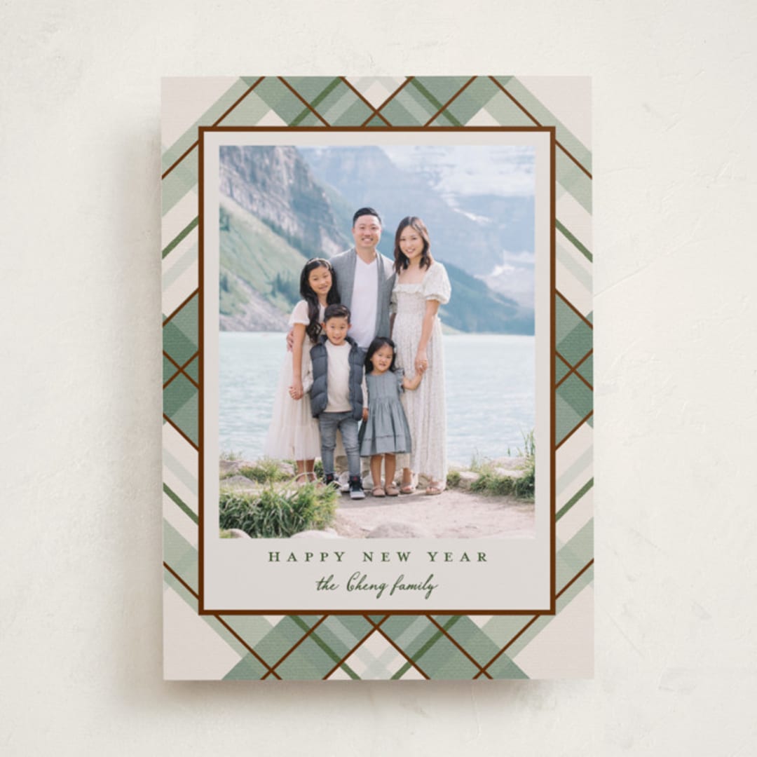 "Fancy Plaid" - Holiday Cards in Vanilla by Petra Kern - Front