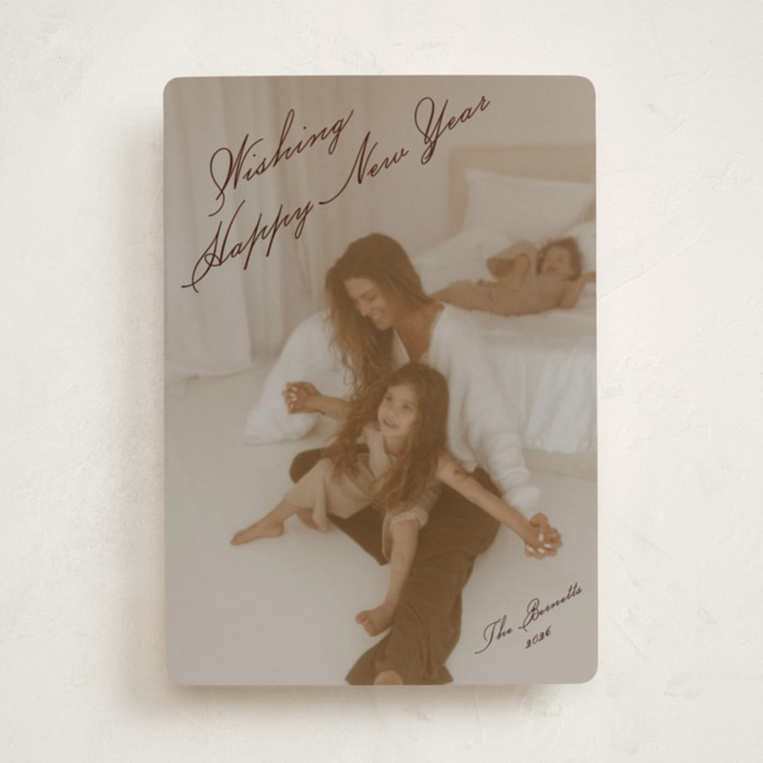 "Vintage Tilted" - Holiday Cards in Mulled Wine by Juliana Zimmermann - Front