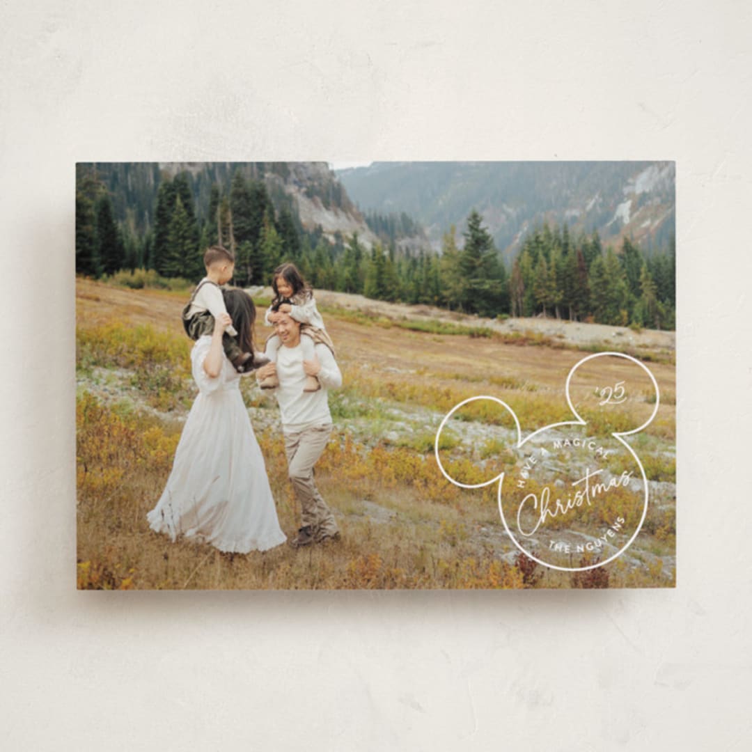 "Mickey Outline" - Holiday Cards in Snow by Hooray Creative - Front