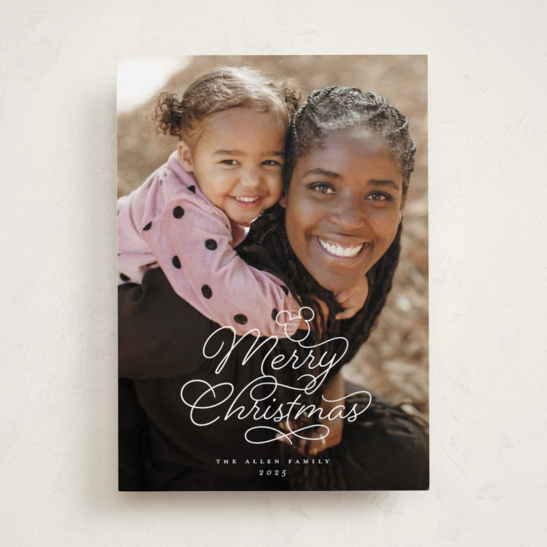 "Mickey Spirit" - Holiday Cards in Cotton by Laura Hamm - Front