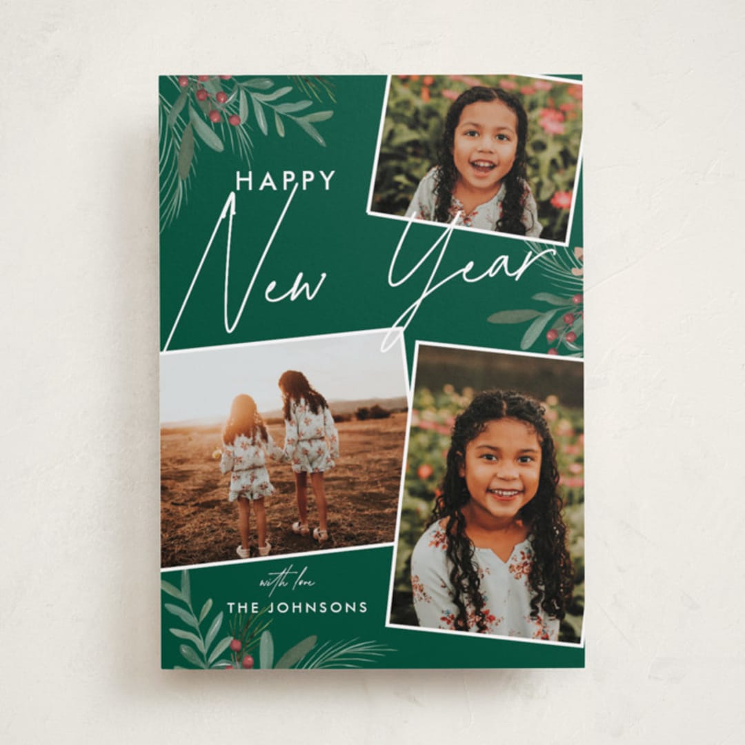 "botanical script" - Holiday Cards in Forest by Nam Bourassa - Front