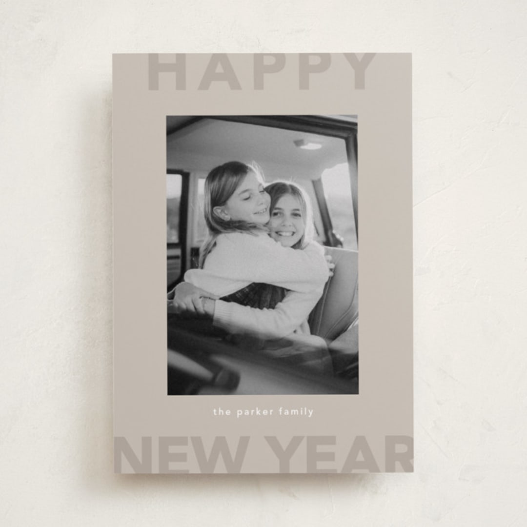 "Festive" - Holiday Cards in Sand by Kelly Watkins - Front