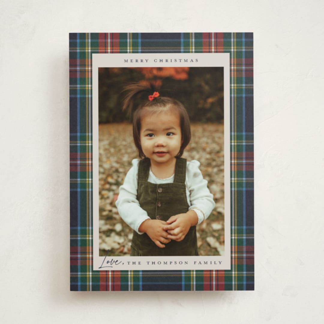 "Tartan" - Holiday Cards in Flannel by Wildfield Paper Co - Front