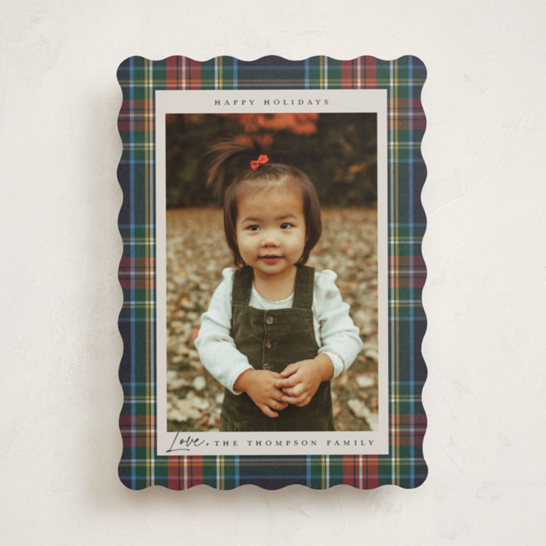 "Tartan" - Holiday Cards in Flannel by Wildfield Paper Co - Front