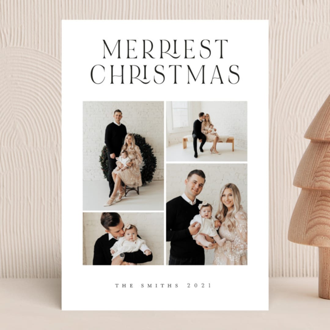 "Timeless Elegance" - Holiday Cards in Snow by Grae - Front