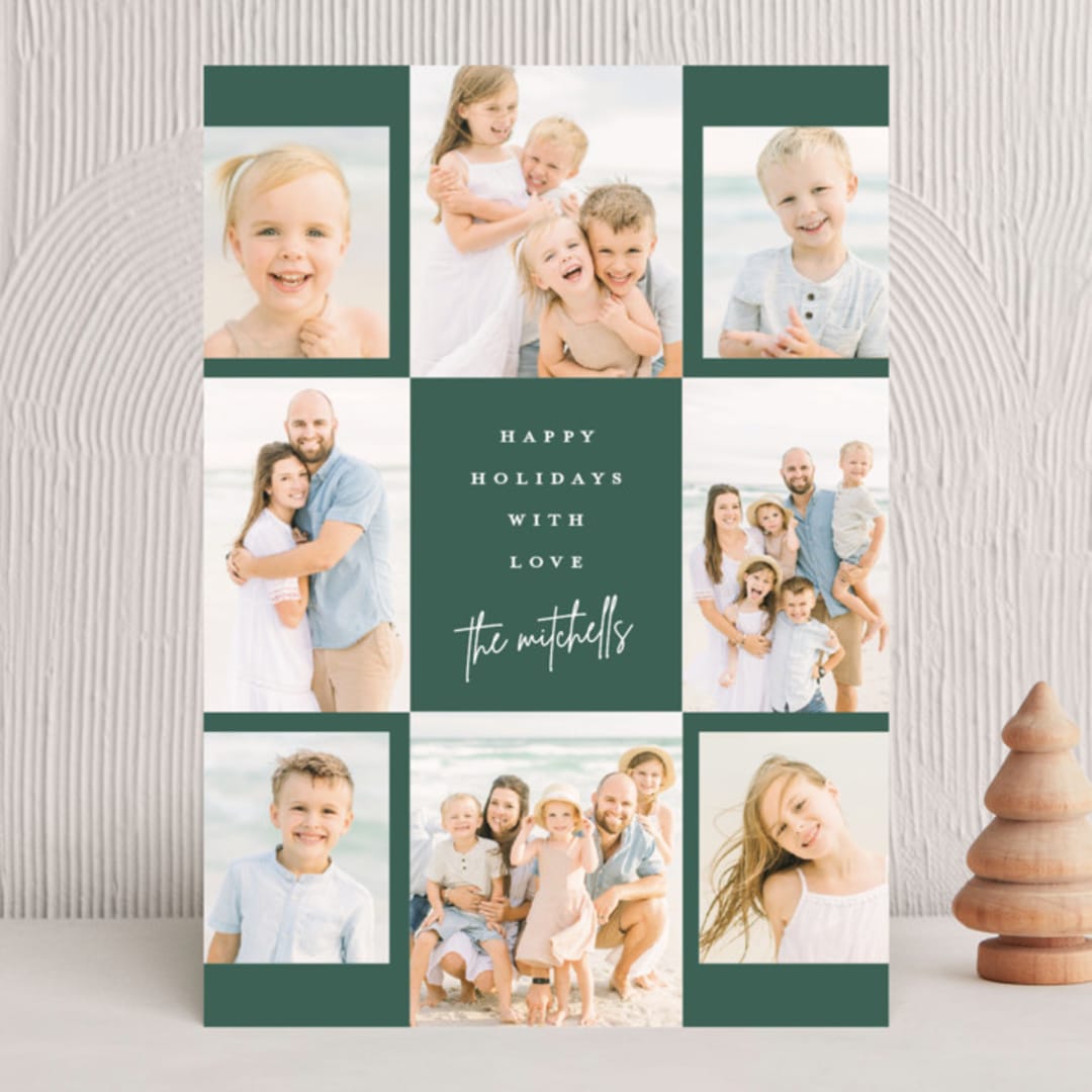 "Signed" - Holiday Cards in Emerald by Lauren Chism - Front
