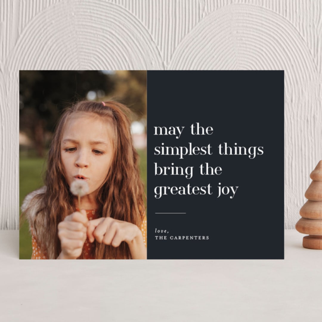 "The Simplest Things" - Holiday Cards in Midnight by Iveta Angelova - Front