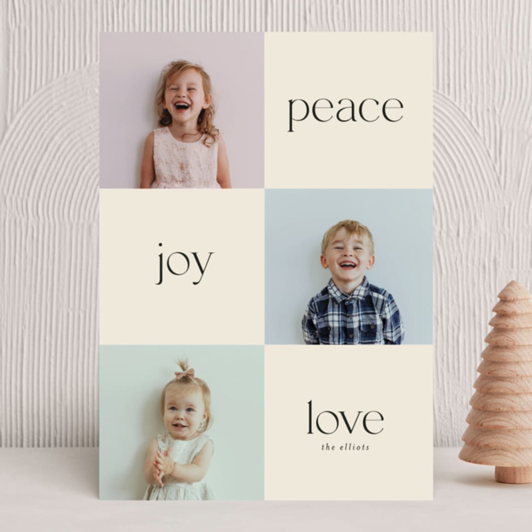 "Color Blocks" - Holiday Cards in Wintermint by Ekko Studio - Front