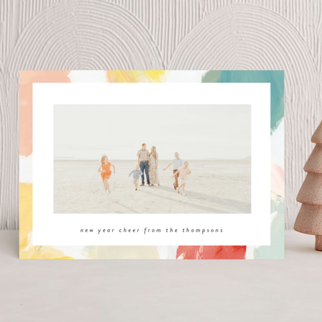 "Playful Palette" - Holiday Cards in Rainbow by Lindsay Megahed - Front