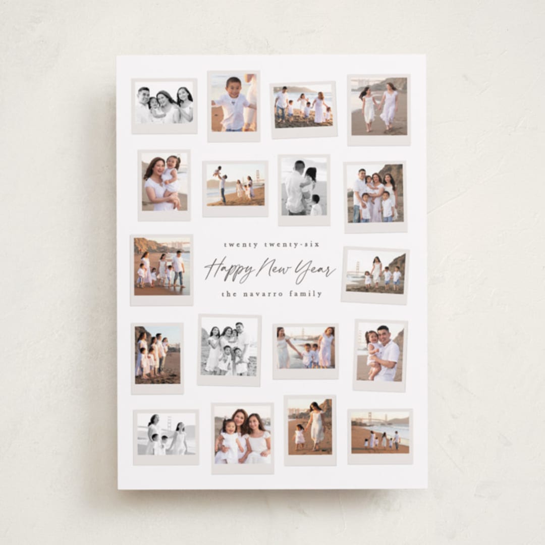 "Many Merry Moments" - Holiday Cards in Snowflake by Hooray Creative - Front
