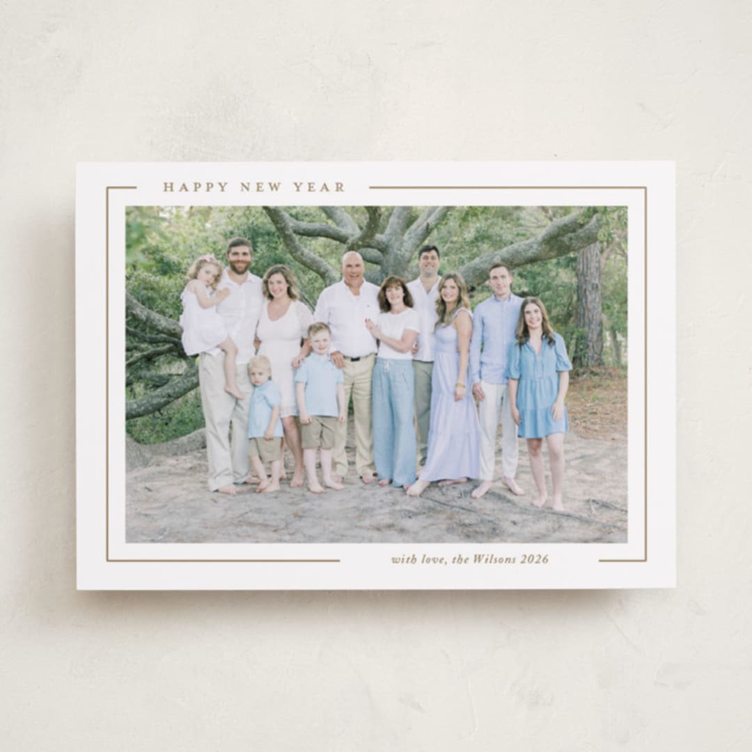 "Minimalist Magic" - Holiday Cards in Snow by Yaling Hou Suzuki - Front