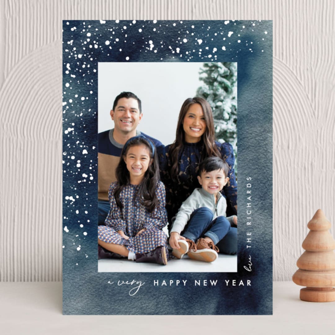 "Snowy Inky" - Holiday Cards in Midnight by Penny Eversole - Front