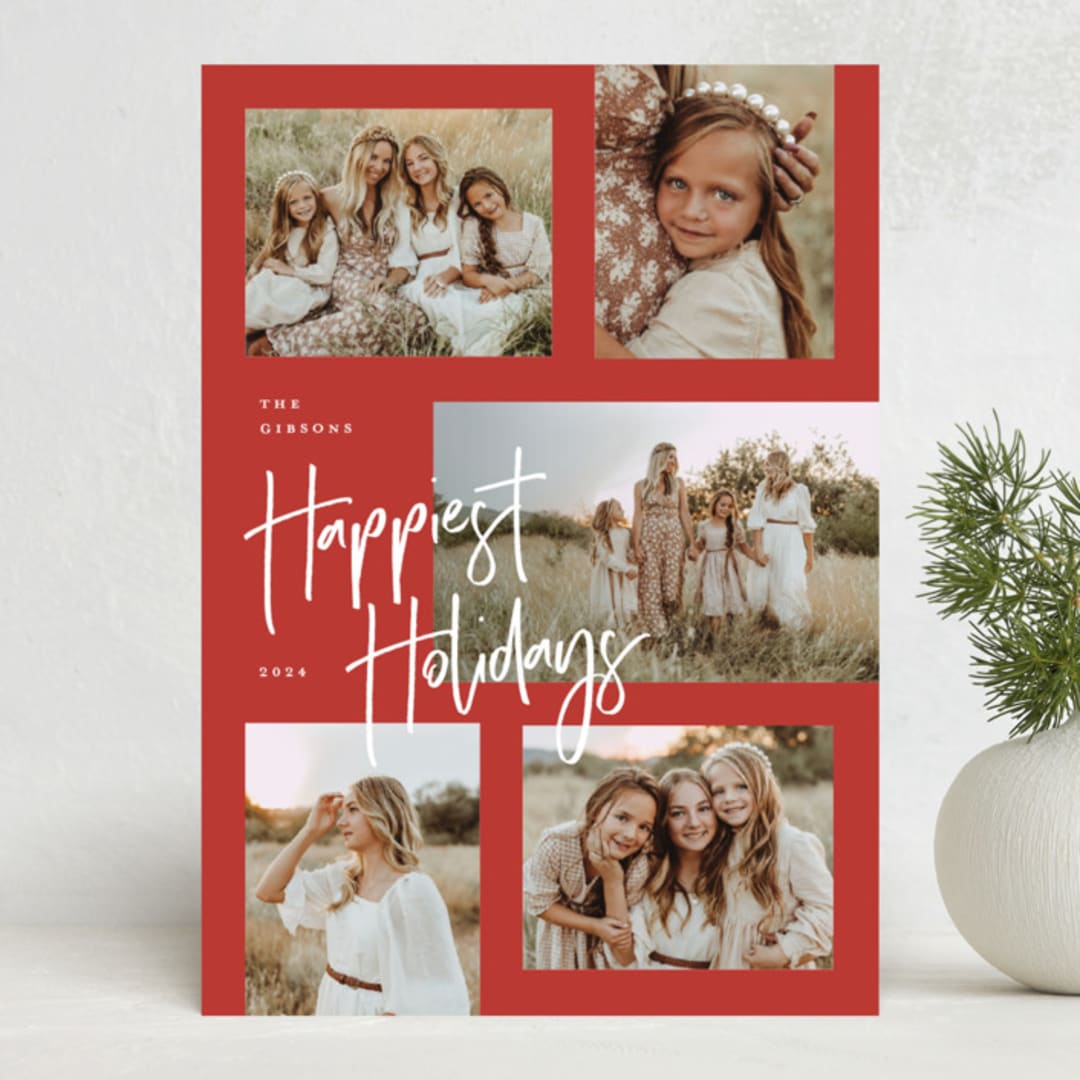 "Our Favorites" - Holiday Cards in Cherry by Michelle Taylor - Front