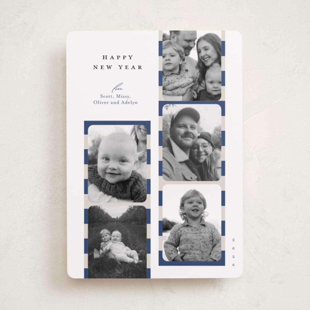 "Peppermint Strip" - Holiday Cards in Cape Cod by Carrie ONeal - Front