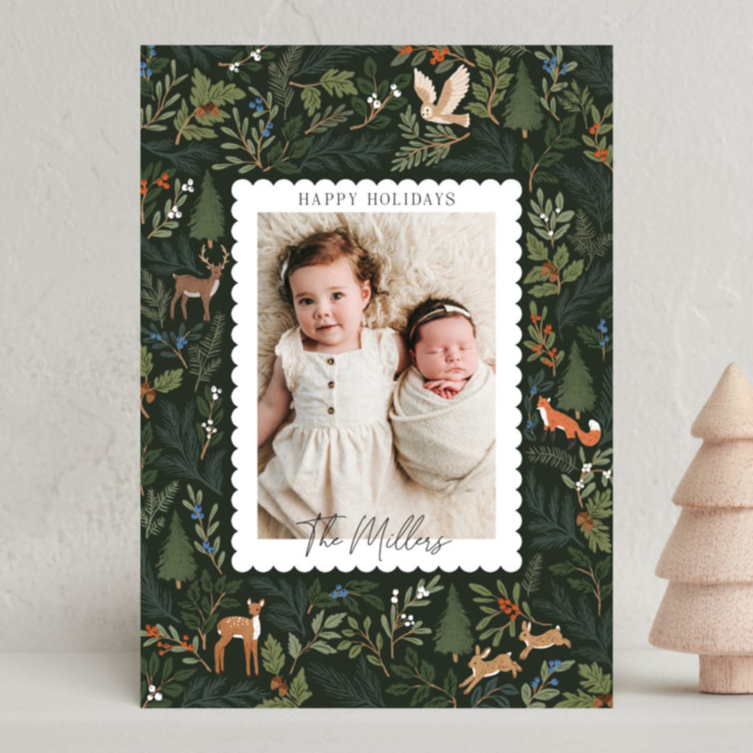 "Woodland Folk" - Holiday Cards in Forest by Elly - Front