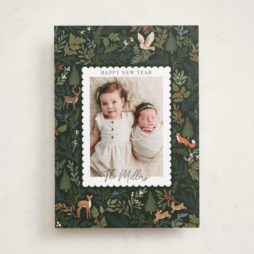 "Woodland Folk" - Holiday Cards in Forest by Elly - Front