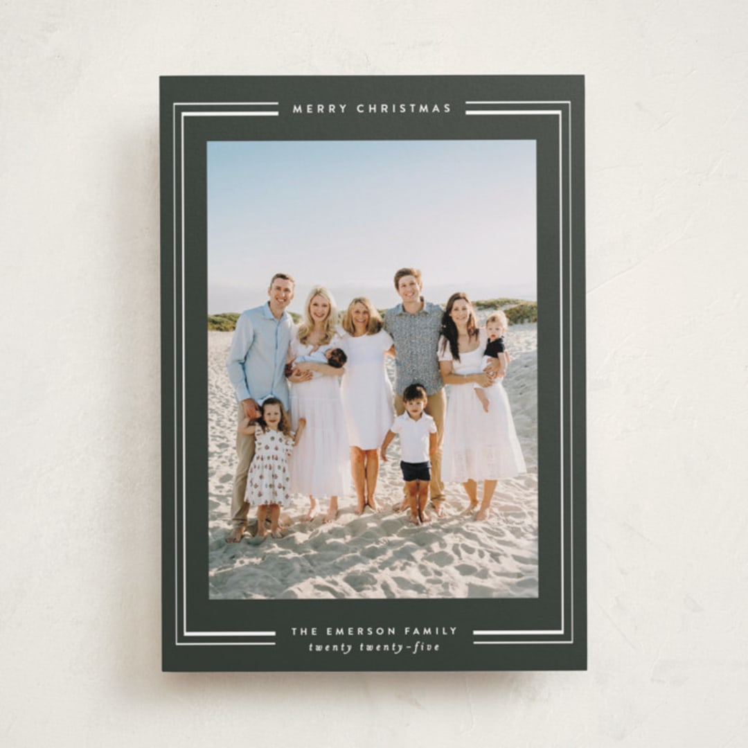 "Christmas Classic" - Holiday Cards in Deep Moss by Design Lotus - Front