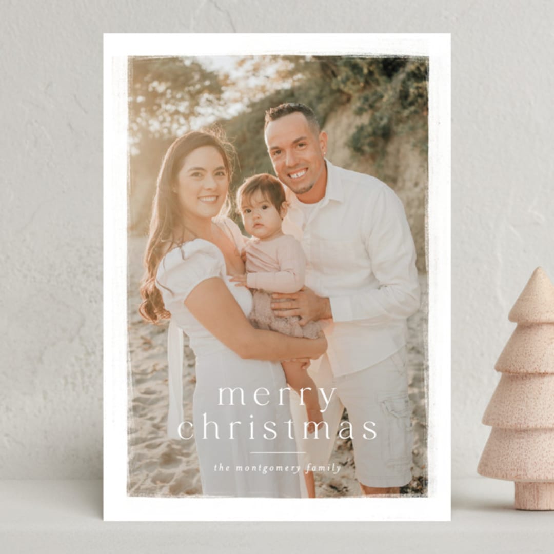 "Snow Flurries" - Holiday Cards in Powder by Wildfield Paper Co - Front