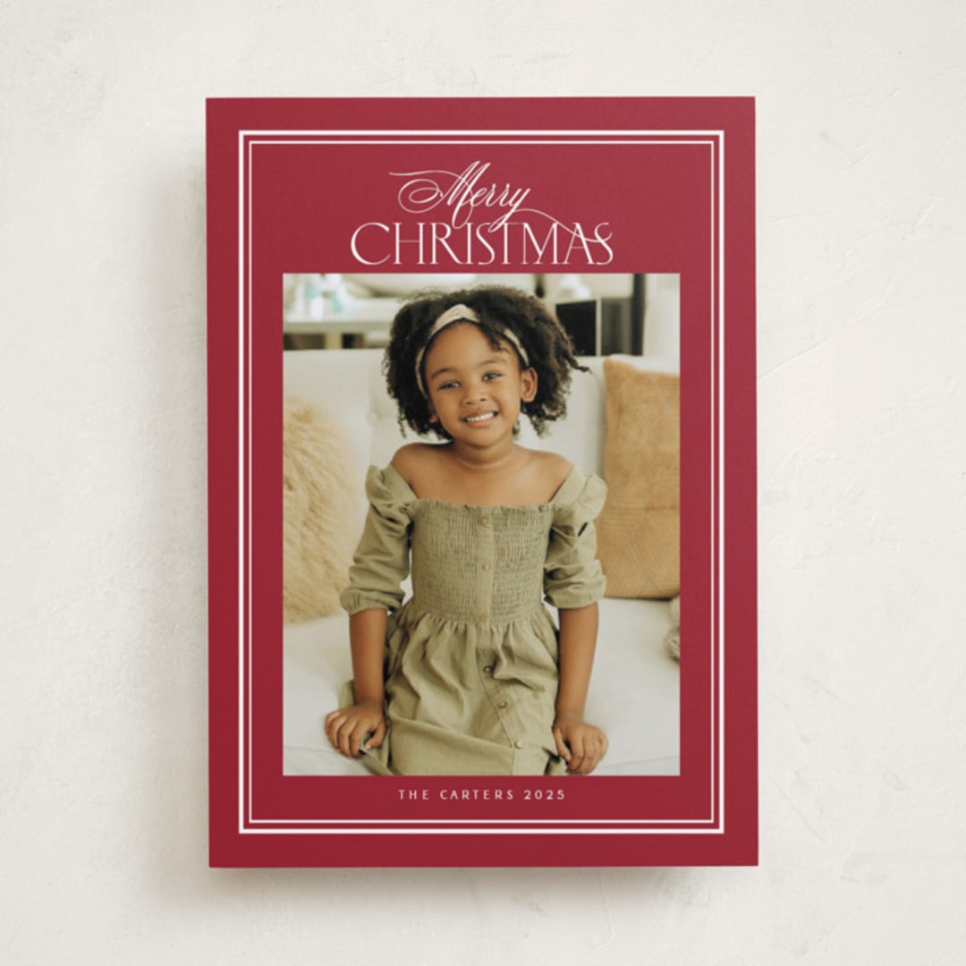 "Classic" - Holiday Cards in Crimson by Nicole Walsh - Front