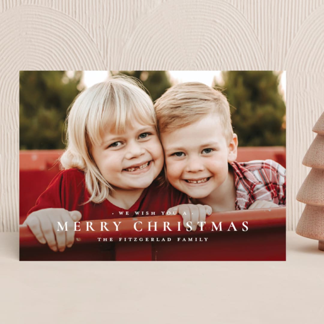 "The Merriest of Days" - Holiday Cards in Snowflake by Wildfield Paper Co - Front