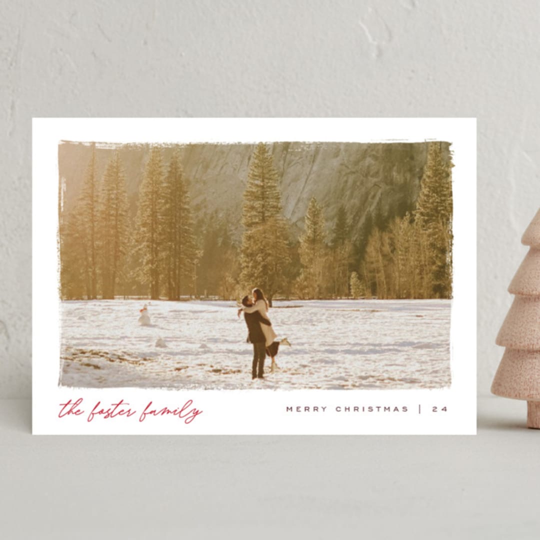 "Edgy" - Holiday Cards in Holly by Pixel and Hank - Front