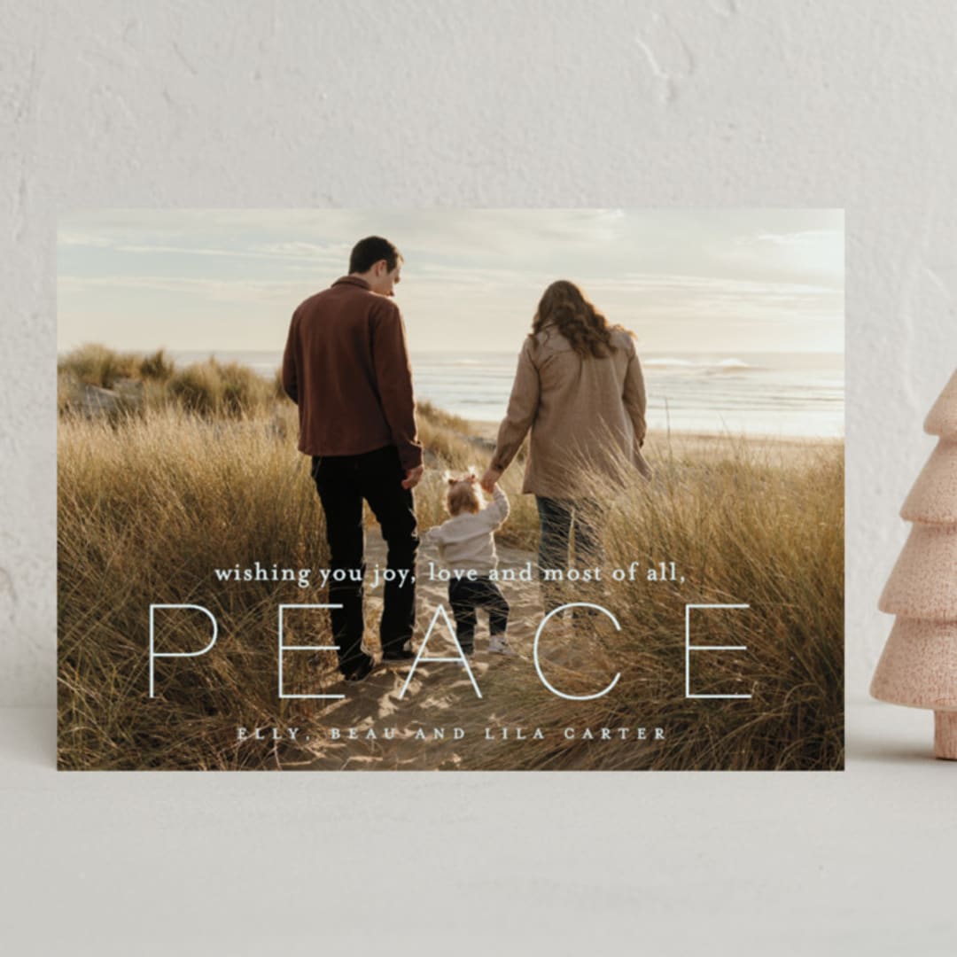 "most of all, peace" - Holiday Cards in Frost by Sara Hicks Malone - Front