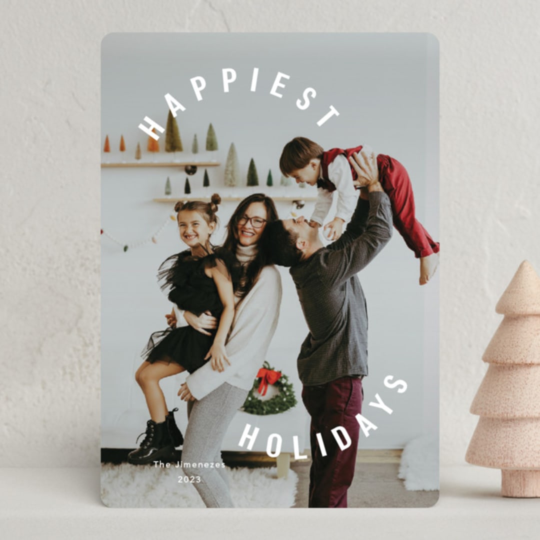 "Happiest circle" - Holiday Cards in Snow by Yaling Hou Suzuki - Front