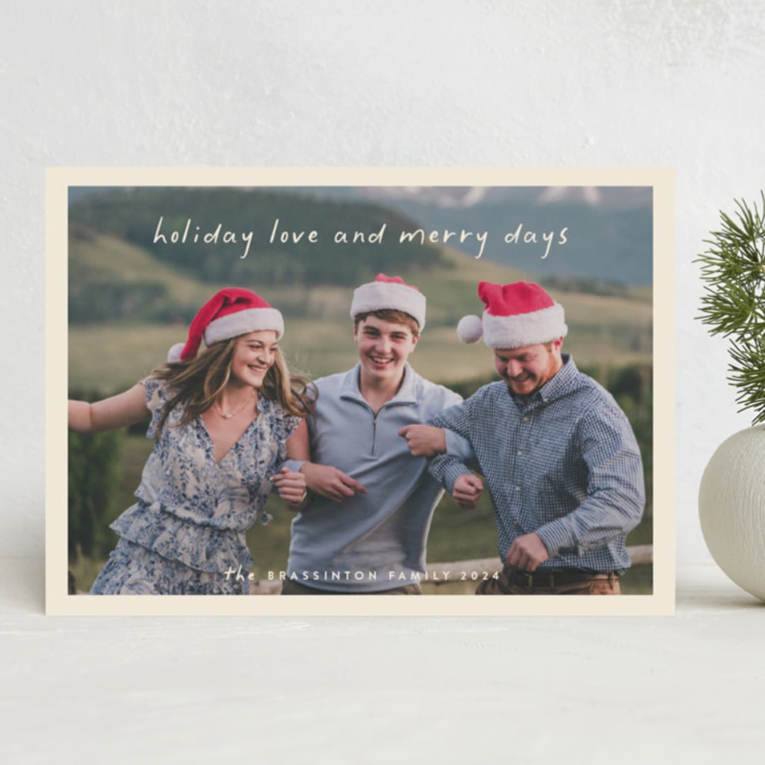 "Nostalgic" - Holiday Cards in Cream by Melanie Severin - Front
