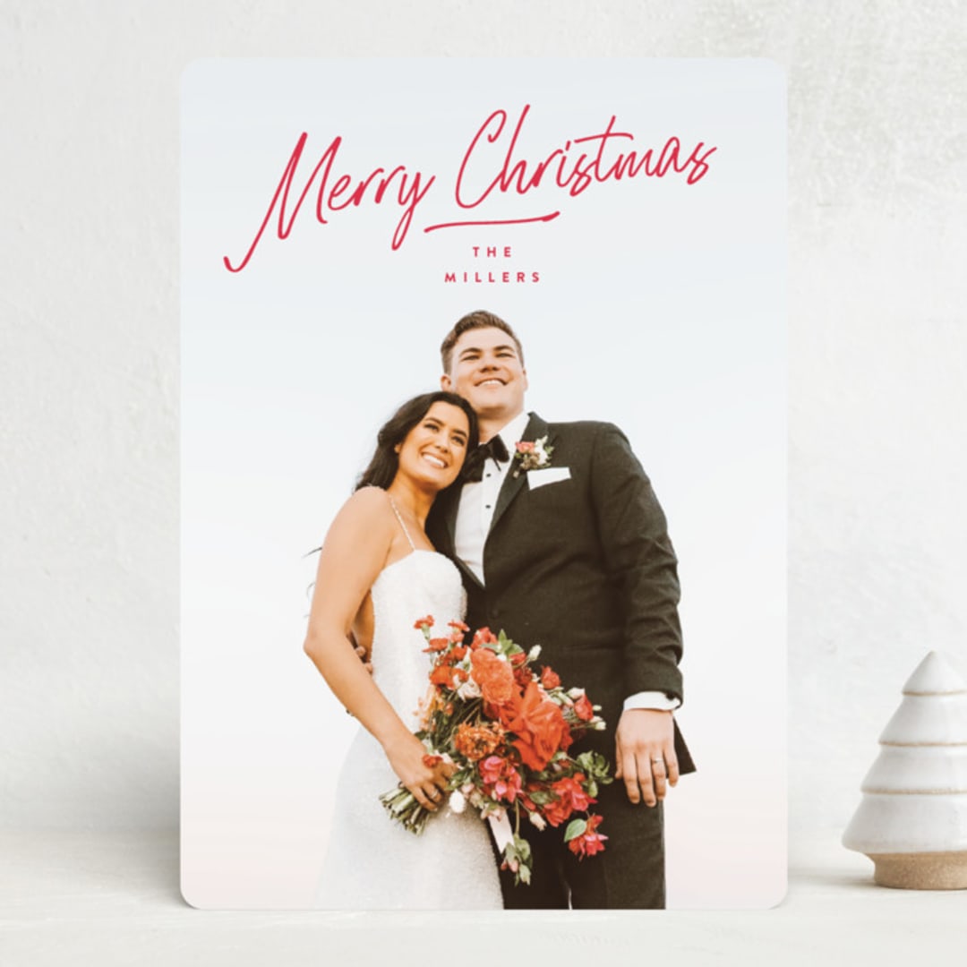"Simply Charming" - Holiday Cards in Cherry by Design Lotus - Front