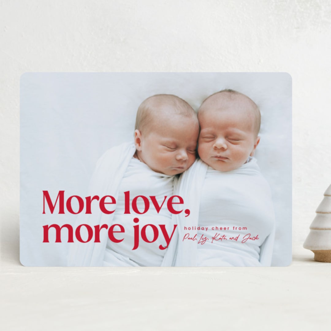 "More and more" - Holiday Cards in Candy Cane by Lea Delaveris - Front