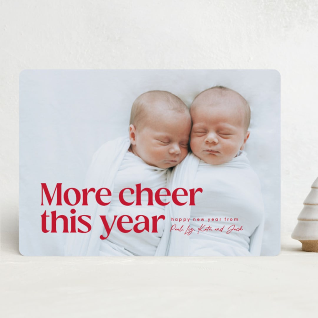 "More and more" - Holiday Cards in Candy Cane by Lea Delaveris - Front