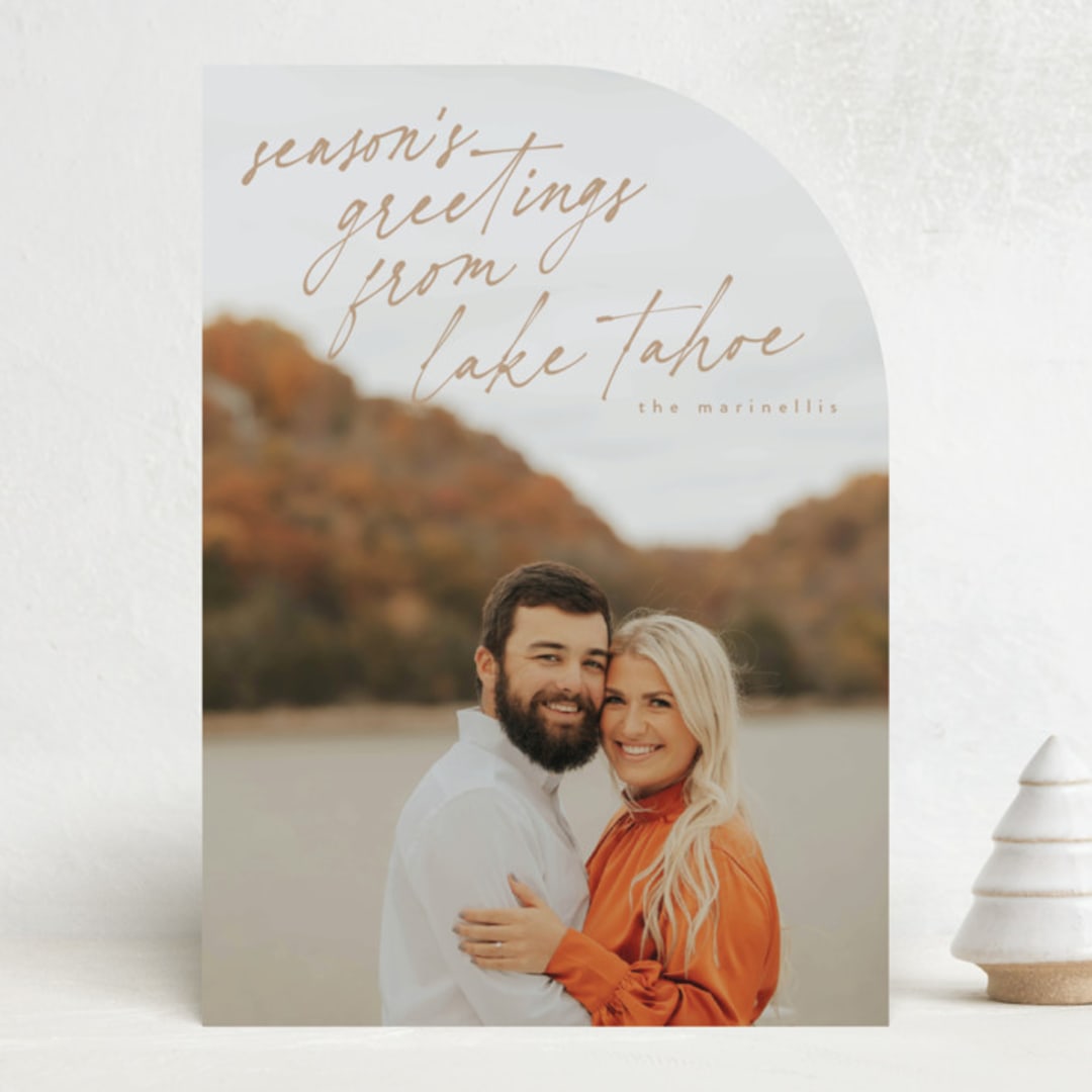 "Mementos" - Holiday Cards in Caramel by Tamara Hilje - Front