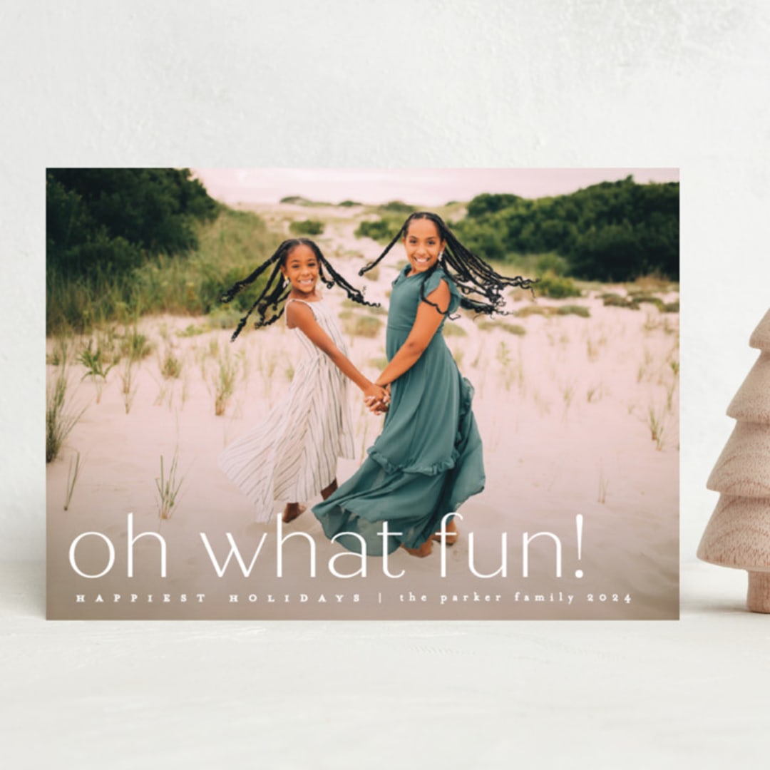 "fun!" - Holiday Cards in Snow by Carolyn Nicks - Front