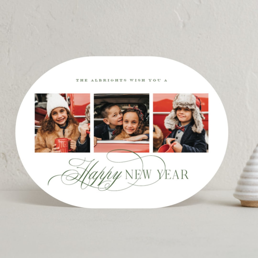 "Lovely Flourish" - Holiday Cards in Wreath by Brandy Folse - Front