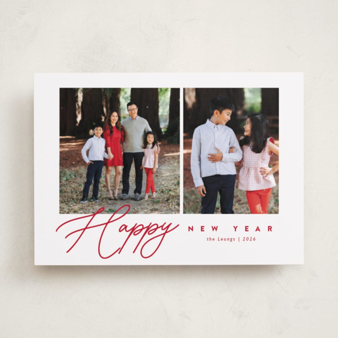 "Elegant_1" - Holiday Cards in Peppermint by Melanie Kosuge - Front