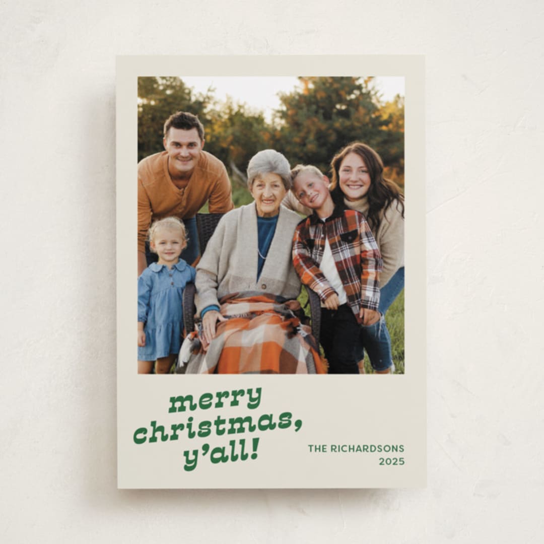 "Pecos" - Holiday Cards in Cactus by Megan Davis - Front