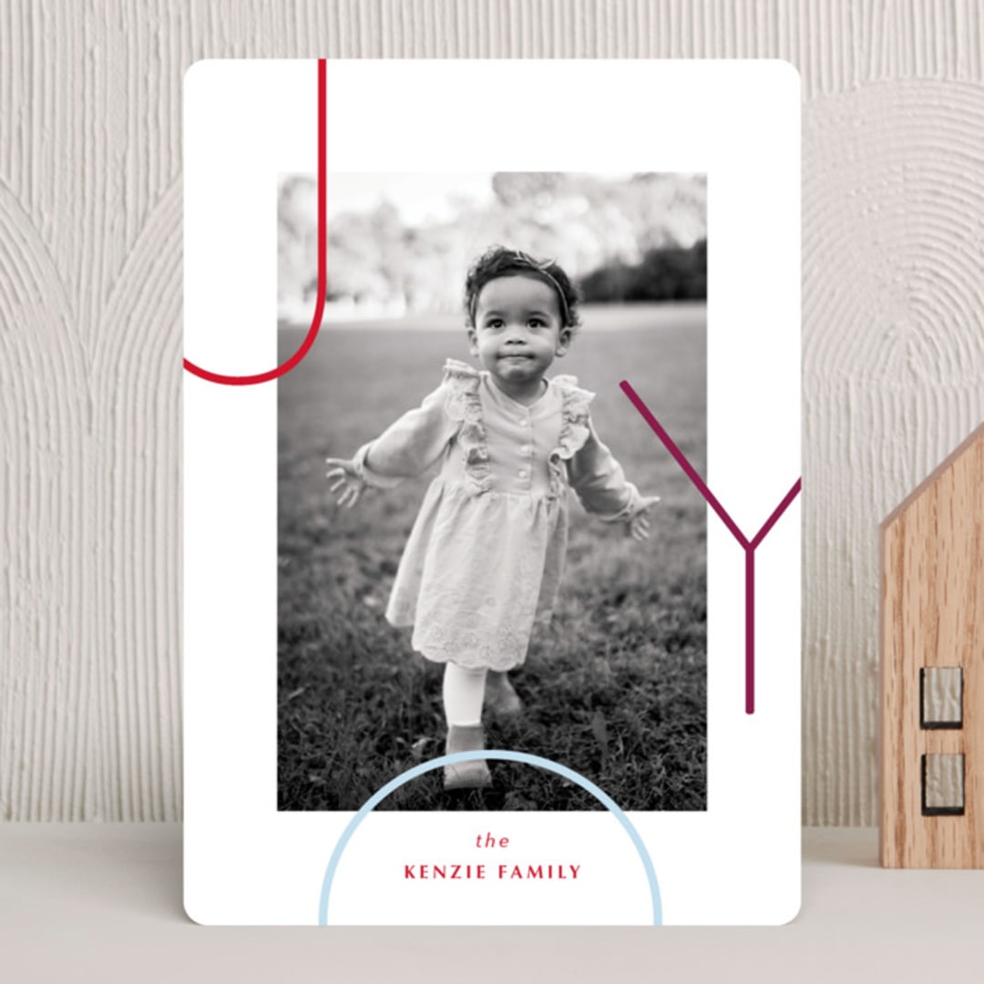 "Minimal Joy" - Holiday Cards in Twilight by lena barakat - Front